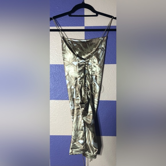 NWT Ser.o.ya Fawn Mini Dress in Brown Palm - Size M - Picture 6 of 9